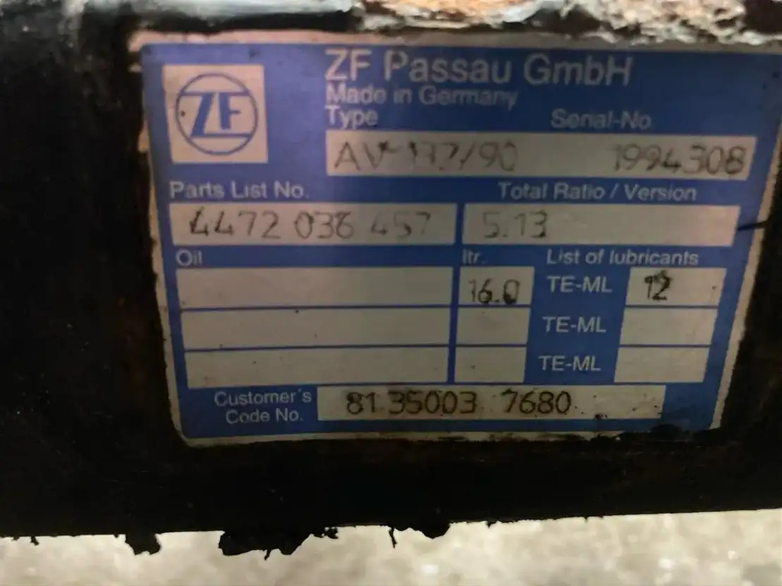 ZF Hinterachse Axis ZF AV132/90 5,13 4472036457 MAN Lions City A21 - المحور الخلفي - حافلة: صورة 2 ZF Hinterachse Axis ZF AV132/90 5,13 4472036457 MAN Lions City A21 - المحور الخلفي - حافلة: صورة 2