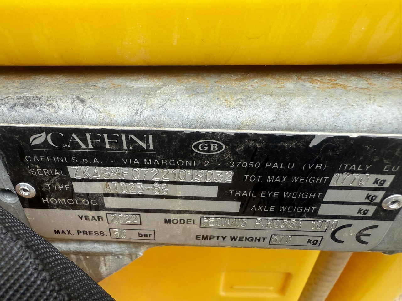 CAFFINI PUNTAROSA 1000 HERBICIDE PUMP - رشاش معلق على جرار: صورة 5 CAFFINI PUNTAROSA 1000 HERBICIDE PUMP - رشاش معلق على جرار: صورة 5