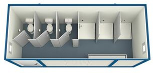 Sanitary container 6 meters - حاوية إنشاءات: صورة 1 Sanitary container 6 meters - حاوية إنشاءات: صورة 1