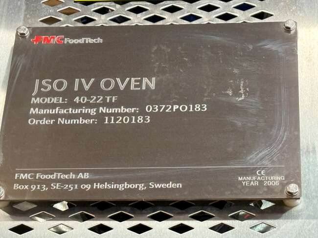 آلة الغذاء JBT Stein linear impingement oven JSO-IV-40-22TF: صورة 20 آلة الغذاء JBT Stein linear impingement oven JSO-IV-40-22TF: صورة 20