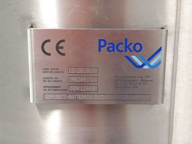 Packo batter mixing installation Battermix skid - آلة الغذاء: صورة 3 Packo batter mixing installation Battermix skid - آلة الغذاء: صورة 3