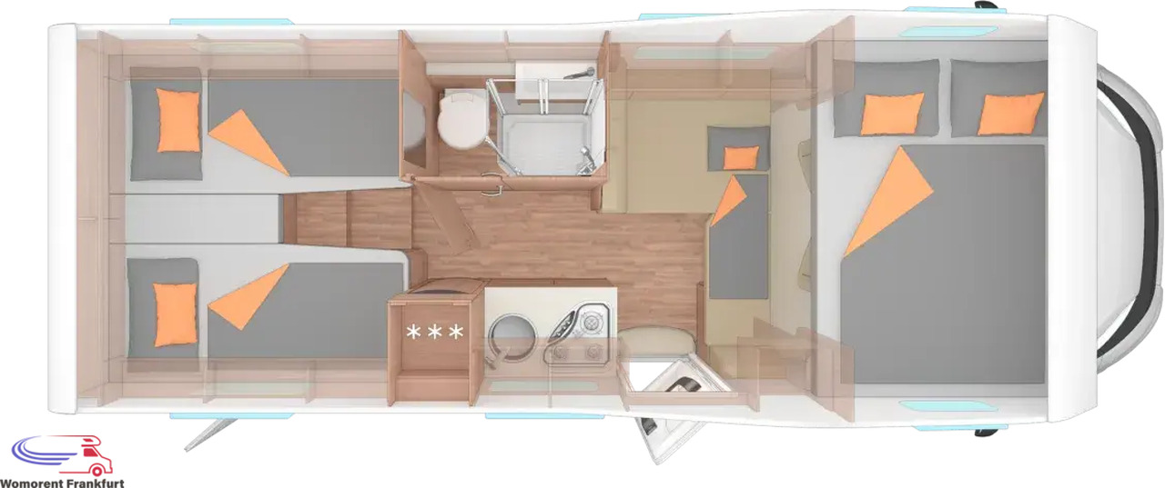 Wohnmobil Weinsberg CaraHome 650 MEG - موتر هوم سقف عالي: صورة 4 Wohnmobil Weinsberg CaraHome 650 MEG - موتر هوم سقف عالي: صورة 4