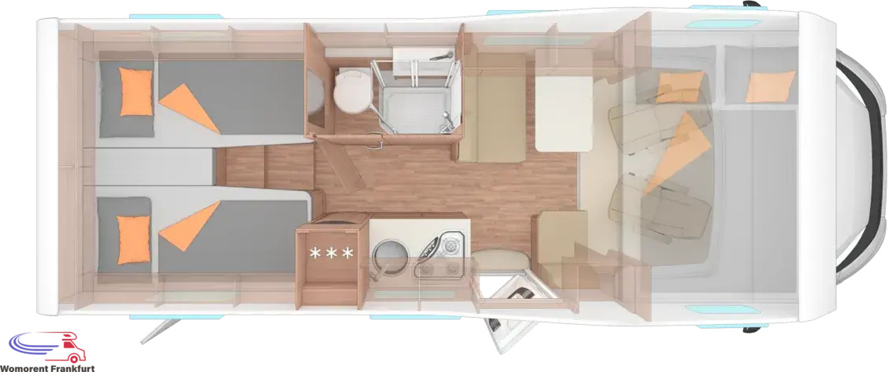 Wohnmobil Weinsberg CaraHome 650 MEG - موتر هوم سقف عالي: صورة 2 Wohnmobil Weinsberg CaraHome 650 MEG - موتر هوم سقف عالي: صورة 2