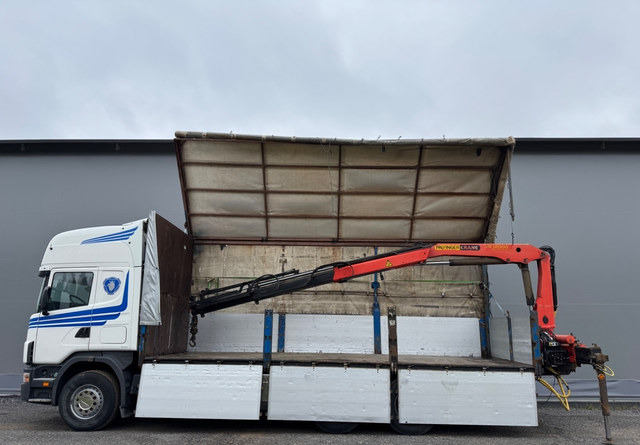 ScaniaScania 144G 6x2 - شاحنة صندوقية, شاحنة كرين: صورة 1 ScaniaScania 144G 6x2 - شاحنة صندوقية, شاحنة كرين: صورة 1