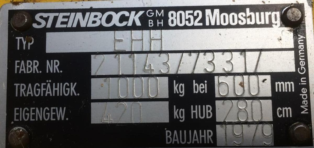 Geh-Hubstapler STEINBOCK - آلة تكديس: صورة 4 Geh-Hubstapler STEINBOCK - آلة تكديس: صورة 4