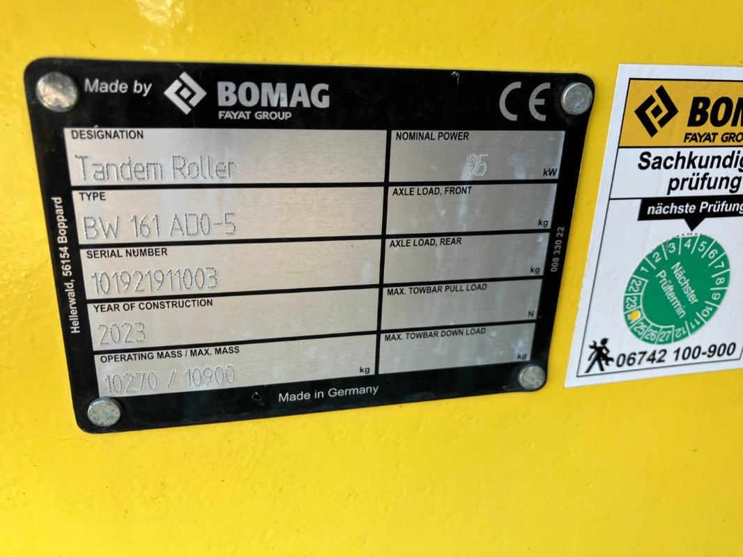 BOMAG DE BW 161 ADO-5 STage V/Tier 4f - رَصَّاص الطرق: صورة 2 BOMAG DE BW 161 ADO-5 STage V/Tier 4f - رَصَّاص الطرق: صورة 2