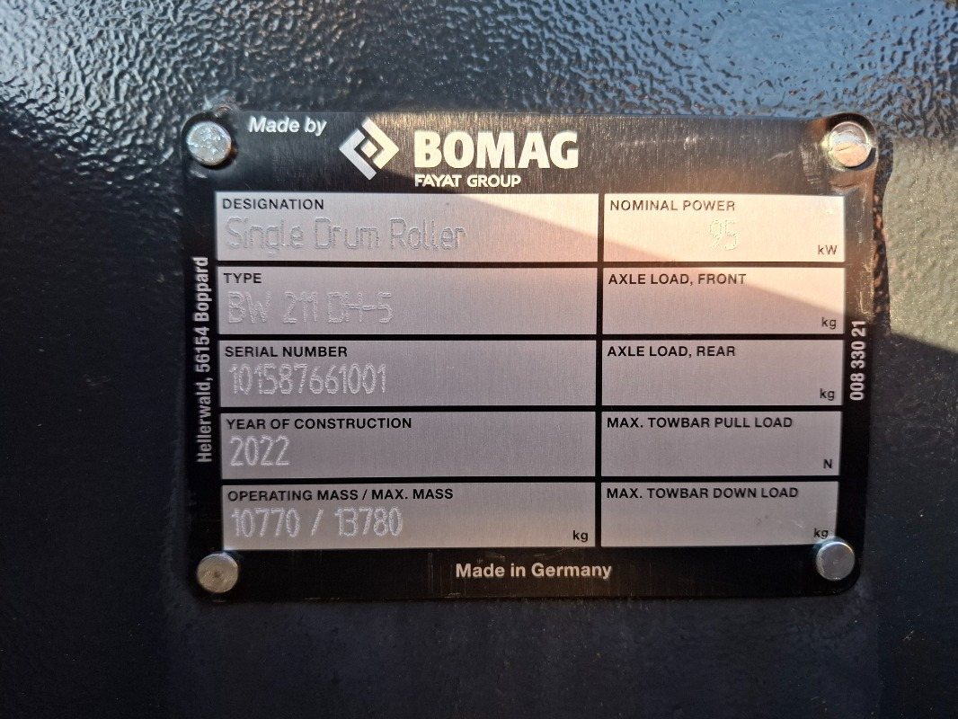 BOMAG DE BW 211 DH-5 Stage IV/TIER4f - ضاغطة التربة: صورة 2 BOMAG DE BW 211 DH-5 Stage IV/TIER4f - ضاغطة التربة: صورة 2