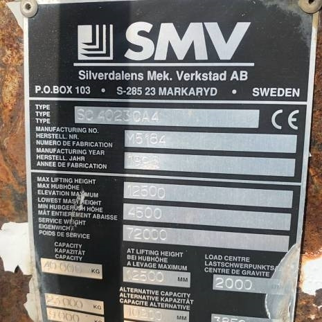 Containertruck SMW 4032 CA Reach Staker - آلة حمل الحاويات في الأماكن الصغيرة: صورة 4 Containertruck SMW 4032 CA Reach Staker - آلة حمل الحاويات في الأماكن الصغيرة: صورة 4