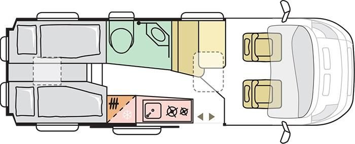 Adria Twin Edition 640 SGX Maxi 132kW*138L KÜHLSCHRANK - كرفان فان: صورة 3 Adria Twin Edition 640 SGX Maxi 132kW*138L KÜHLSCHRANK - كرفان فان: صورة 3