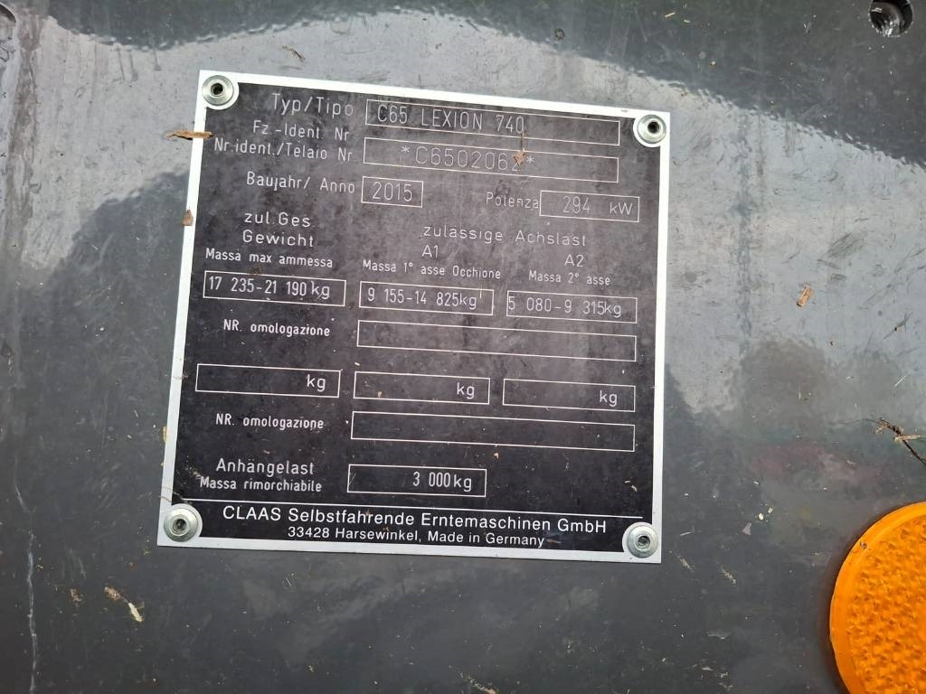 Claas Lexion 740 - حصادة: صورة 3 Claas Lexion 740 - حصادة: صورة 3