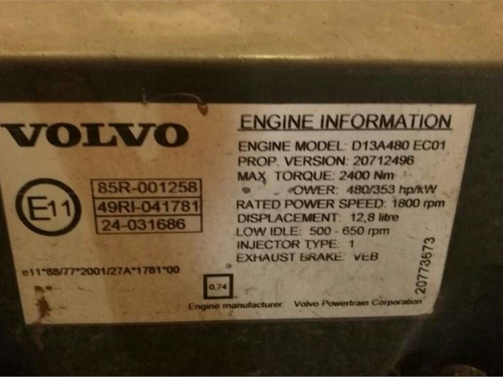 Volvo D13A 480 Volvo FH13 - محرك - شاحنة: صورة 5 Volvo D13A 480 Volvo FH13 - محرك - شاحنة: صورة 5