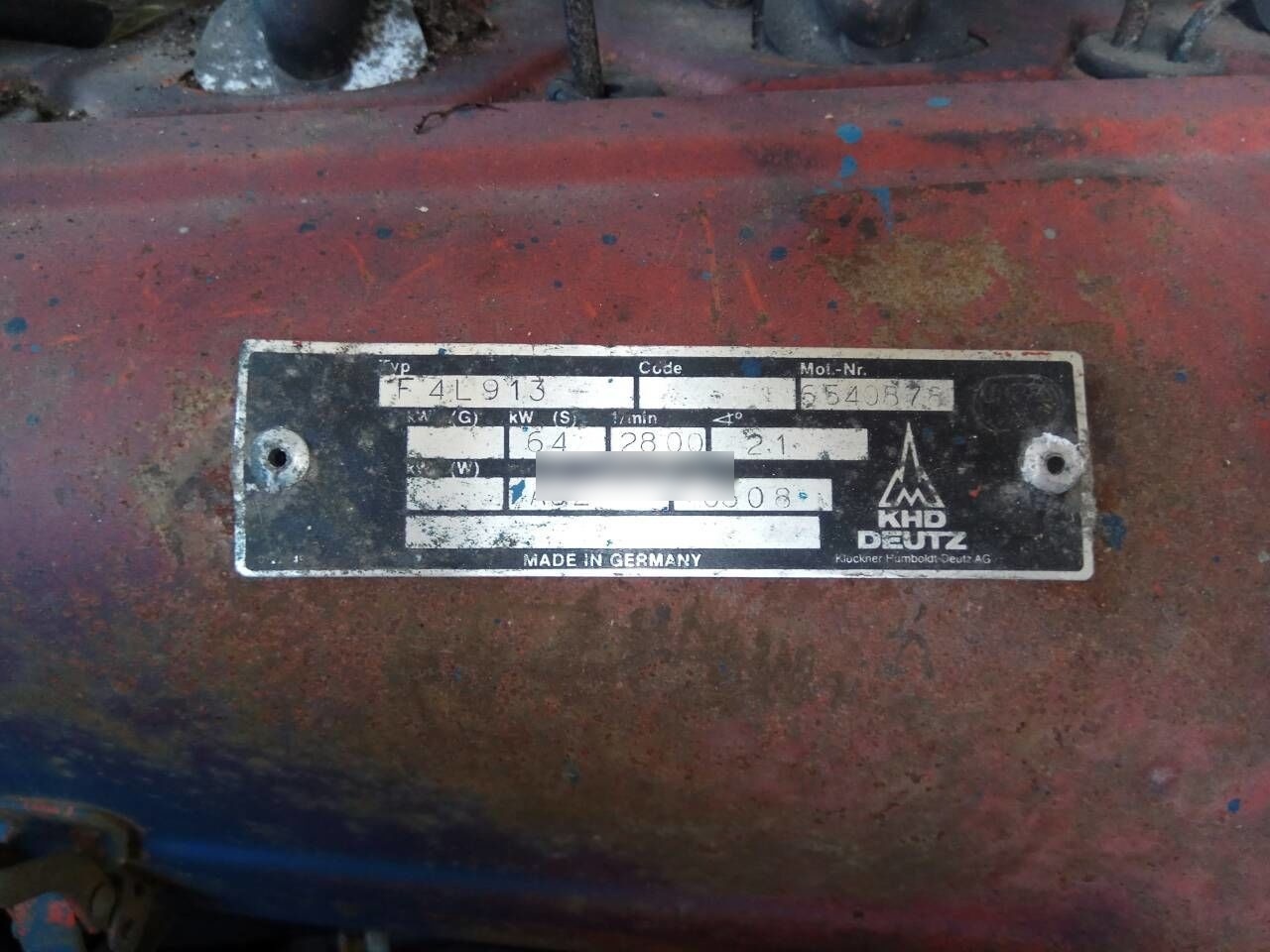 Deutz F4L913 - محرك - شاحنة: صورة 5 Deutz F4L913 - محرك - شاحنة: صورة 5