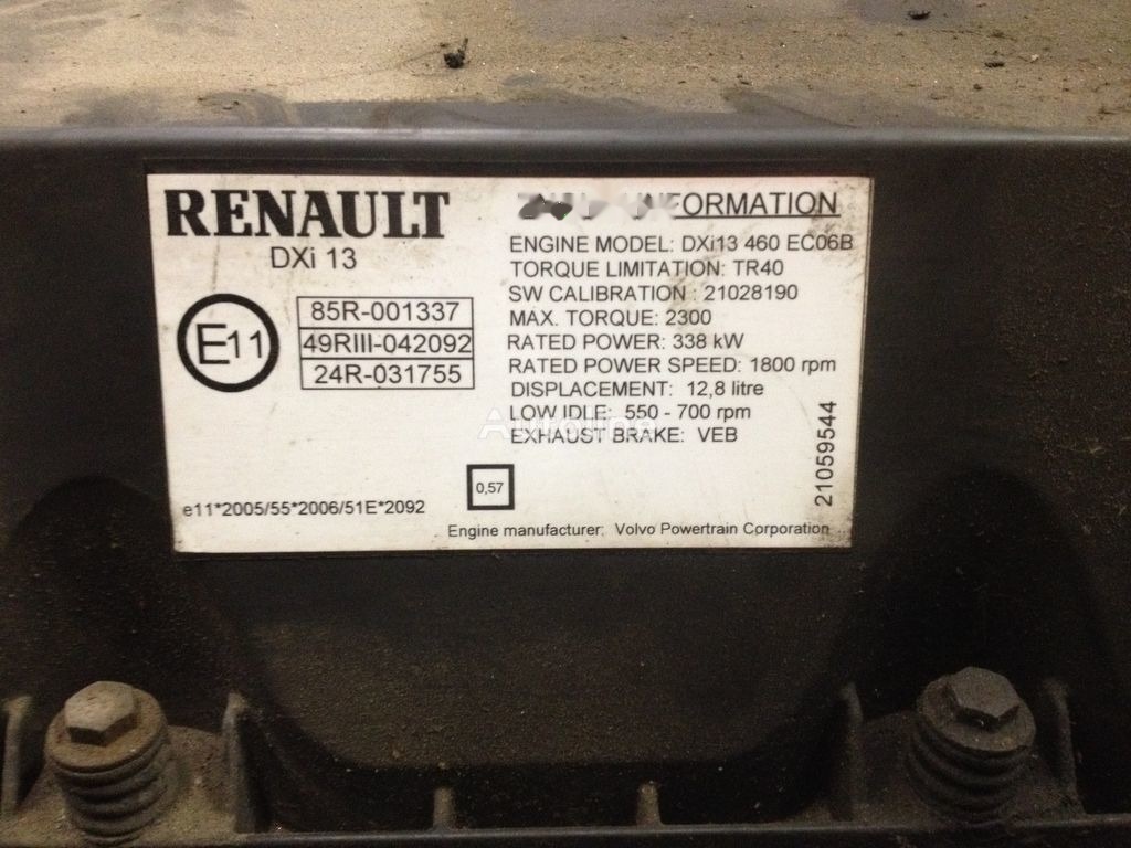 Renault DXI 13 460 Renault MAGNUM DXI 13 - محرك - شاحنة: صورة 5 Renault DXI 13 460 Renault MAGNUM DXI 13 - محرك - شاحنة: صورة 5