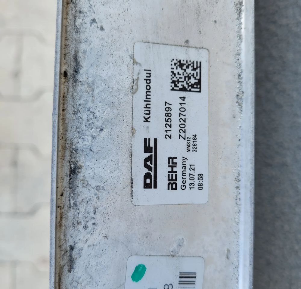 INTERCOOLER DAF XF 106 ORYGINAŁ 2021R 2125897 - مبرد هواء الشحن - شاحنة: صورة 3 INTERCOOLER DAF XF 106 ORYGINAŁ 2021R 2125897 - مبرد هواء الشحن - شاحنة: صورة 3