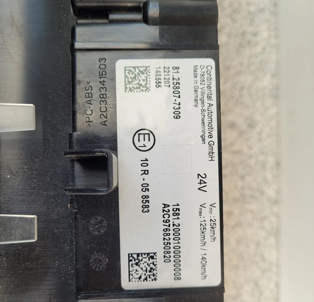 LICZNIK MAN TG3 TGX 81.25807-7309 - لوحة العدادات - شاحنة: صورة 2 LICZNIK MAN TG3 TGX 81.25807-7309 - لوحة العدادات - شاحنة: صورة 2