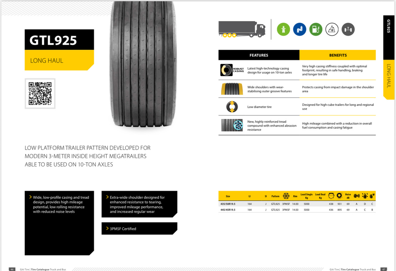 GITI 435 / 50 R 22,5 - إطارات - مقطورة: صورة 1 GITI 435 / 50 R 22,5 - إطارات - مقطورة: صورة 1
