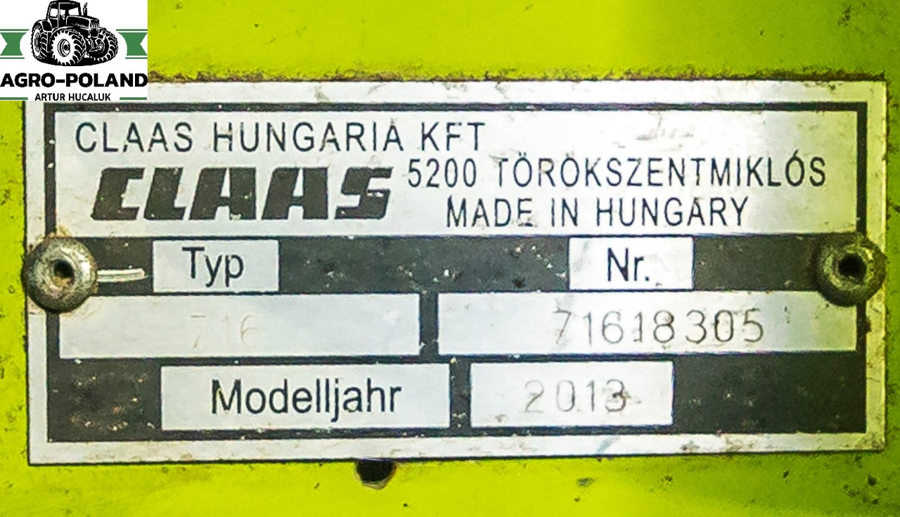 CLAAS VARIO 750 (NOWY MODEL)- 2013 ROK + WÓZEK + KOSY BOCZNE - رأس الحصادة: صورة 5 CLAAS VARIO 750 (NOWY MODEL)- 2013 ROK + WÓZEK + KOSY BOCZNE - رأس الحصادة: صورة 5
