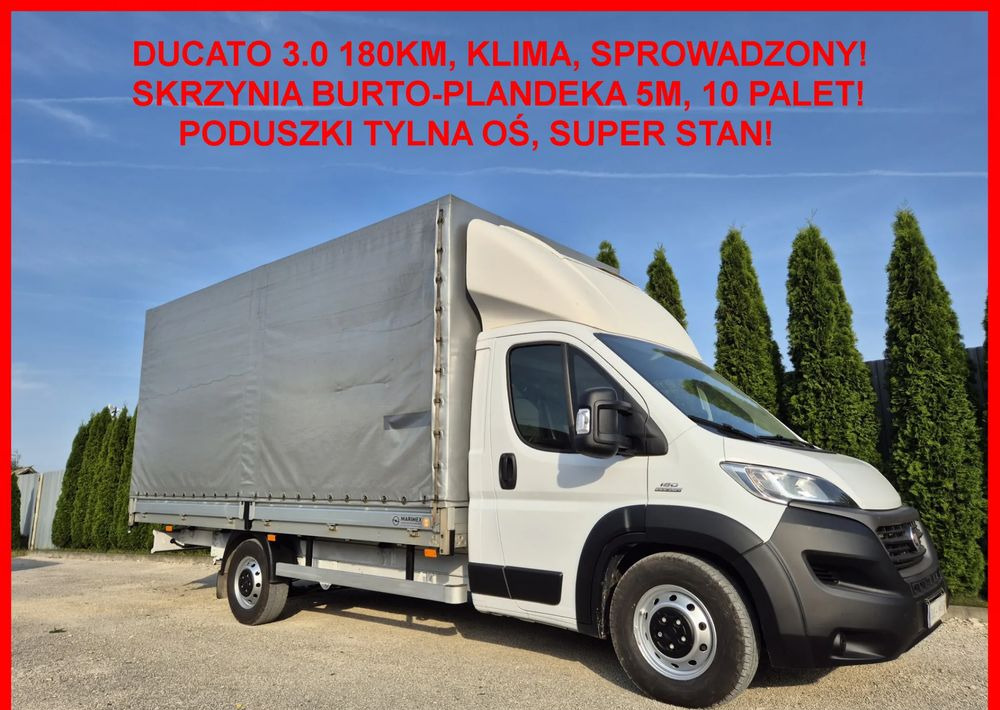 Fiat Ducato 3.0 180KM Maxi - شاحنة مغلقة بستائر جانبية: صورة 1 Fiat Ducato 3.0 180KM Maxi - شاحنة مغلقة بستائر جانبية: صورة 1