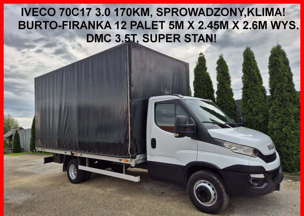 Iveco 70C17 3.0 170KM Skrzyniowy - شاحنة مغلقة بستائر جانبية: صورة 1 Iveco 70C17 3.0 170KM Skrzyniowy - شاحنة مغلقة بستائر جانبية: صورة 1