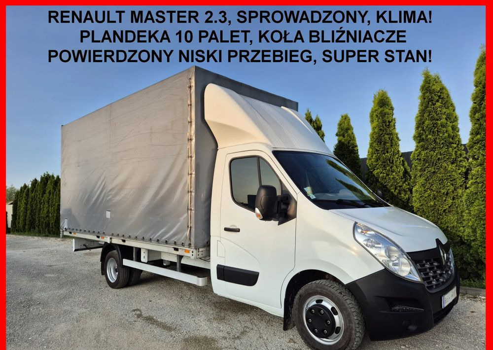 Renault Master 2.3 Plandeka 10 palet Bliźniaki - شاحنة توصيل مفتوحة: صورة 1 Renault Master 2.3 Plandeka 10 palet Bliźniaki - شاحنة توصيل مفتوحة: صورة 1
