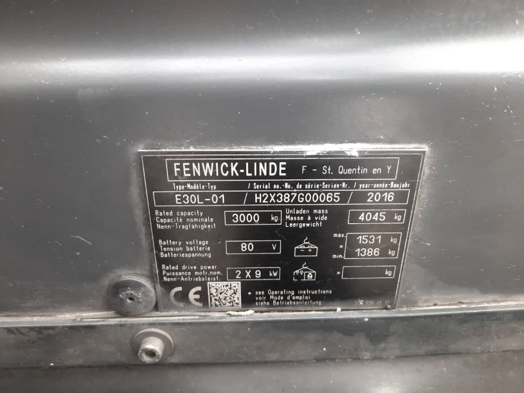Linde E 30 L - رافعة شوكية كهربائية: صورة 5 Linde E 30 L - رافعة شوكية كهربائية: صورة 5