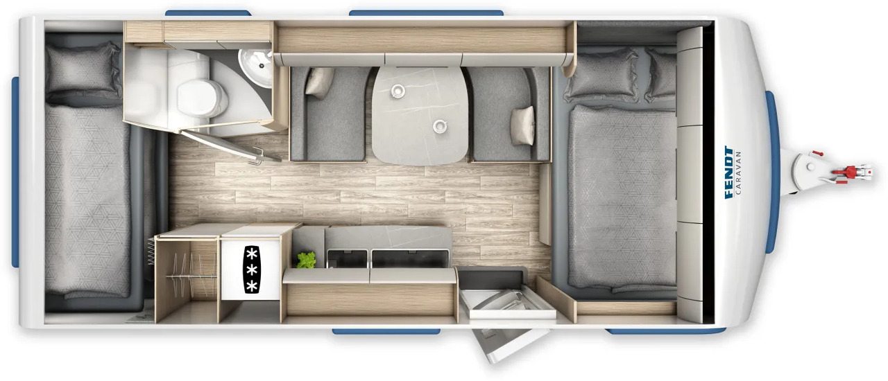 Wohnwagen Fendt Bianco Activ 515 SKF Neues Modell - كرفان سحب: صورة 2 Wohnwagen Fendt Bianco Activ 515 SKF Neues Modell - كرفان سحب: صورة 2