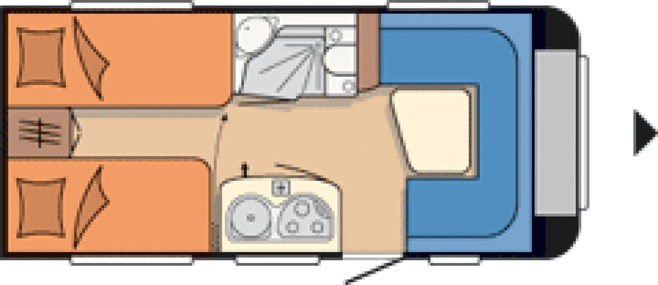 Wohnwagen Hobby De Luxe 460 LU - كرفان سحب: صورة 2 Wohnwagen Hobby De Luxe 460 LU - كرفان سحب: صورة 2