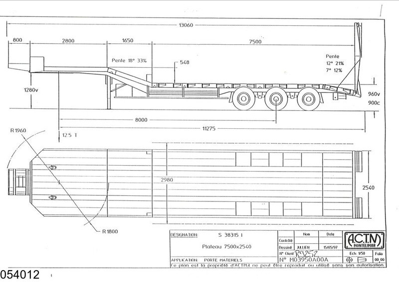 ACTM Lowbed 38.000 KG, Steel suspension - نصف مقطورة بلودر منخفض: صورة 2 ACTM Lowbed 38.000 KG, Steel suspension - نصف مقطورة بلودر منخفض: صورة 2