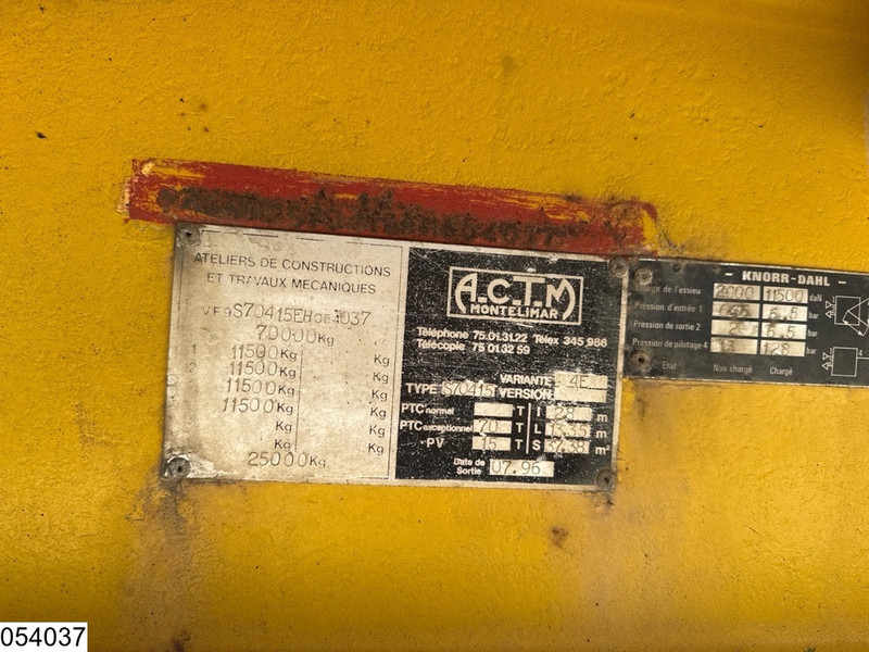 نصف مقطورة بلودر منخفض ACTM Lowbed 70.000 KG, 2,5mtr + 2x 0,35 mtr: صورة 12