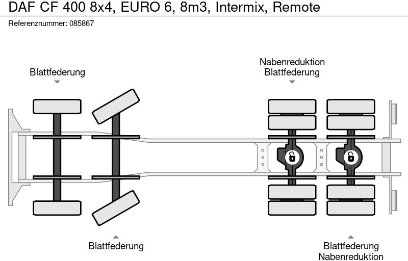 شاحنة خلاطة خرسانة DAF CF 400 8x4, EURO 6, 8m3, Intermix, Remote: صورة 19 شاحنة خلاطة خرسانة DAF CF 400 8x4, EURO 6, 8m3, Intermix, Remote: صورة 19