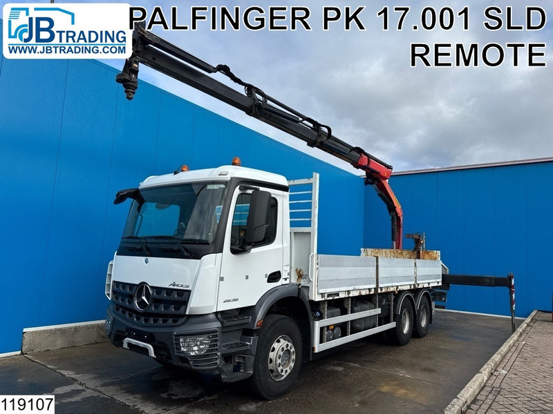 Mercedes-Benz Arocs 2636 6x4, EURO 6, Palfinger, Leaf suspension - شاحنات مسطحة, شاحنة كرين: صورة 1 Mercedes-Benz Arocs 2636 6x4, EURO 6, Palfinger, Leaf suspension - شاحنات مسطحة, شاحنة كرين: صورة 1