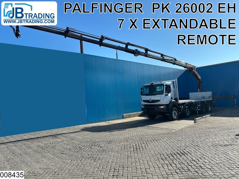 Renault Kerax 430 Dxi 8x4, EURO 5, Palfinger, Remote, Steel suspenion - شاحنات مسطحة, شاحنة كرين: صورة 1 Renault Kerax 430 Dxi 8x4, EURO 5, Palfinger, Remote, Steel suspenion - شاحنات مسطحة, شاحنة كرين: صورة 1