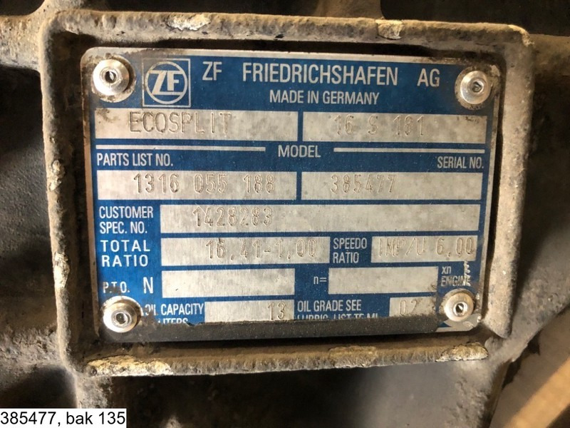 ZF ECOSPLIT 16 S 181 IT, Manual - صندوق التروس: صورة 3 ZF ECOSPLIT 16 S 181 IT, Manual - صندوق التروس: صورة 3