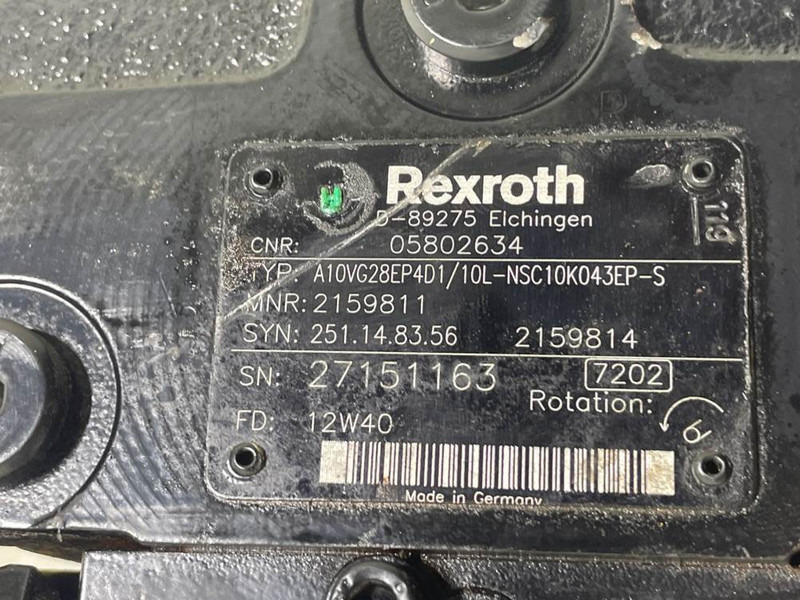 Bomag -Rexroth A10VG28EP4D1/10L-Drive pump/Fahrpumpe - أجهزة هيدروليكية - آلات الإنشاء: صورة 4 Bomag -Rexroth A10VG28EP4D1/10L-Drive pump/Fahrpumpe - أجهزة هيدروليكية - آلات الإنشاء: صورة 4