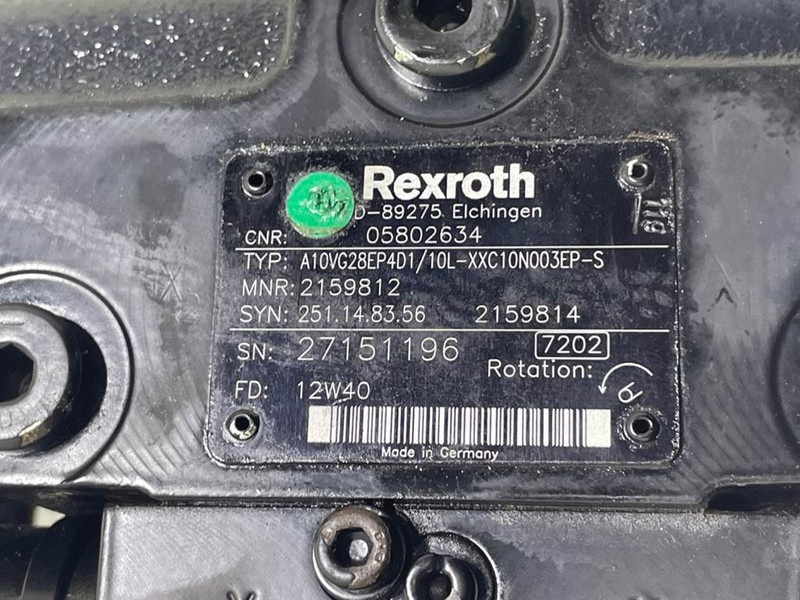 Bomag -Rexroth A10VG28EP4D1/10L-Drive pump/Fahrpumpe - أجهزة هيدروليكية - آلات الإنشاء: صورة 4 Bomag -Rexroth A10VG28EP4D1/10L-Drive pump/Fahrpumpe - أجهزة هيدروليكية - آلات الإنشاء: صورة 4
