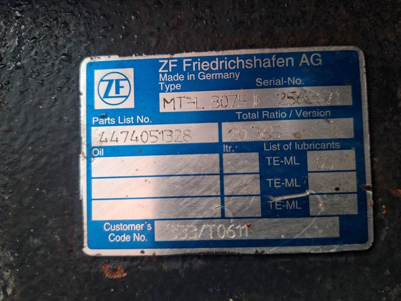 JCB 333/T0611-ZF MT-L3075II-4474051328-Axle/Achse/As - المحور و قطع الغيار - آلات الإنشاء: صورة 5 JCB 333/T0611-ZF MT-L3075II-4474051328-Axle/Achse/As - المحور و قطع الغيار - آلات الإنشاء: صورة 5