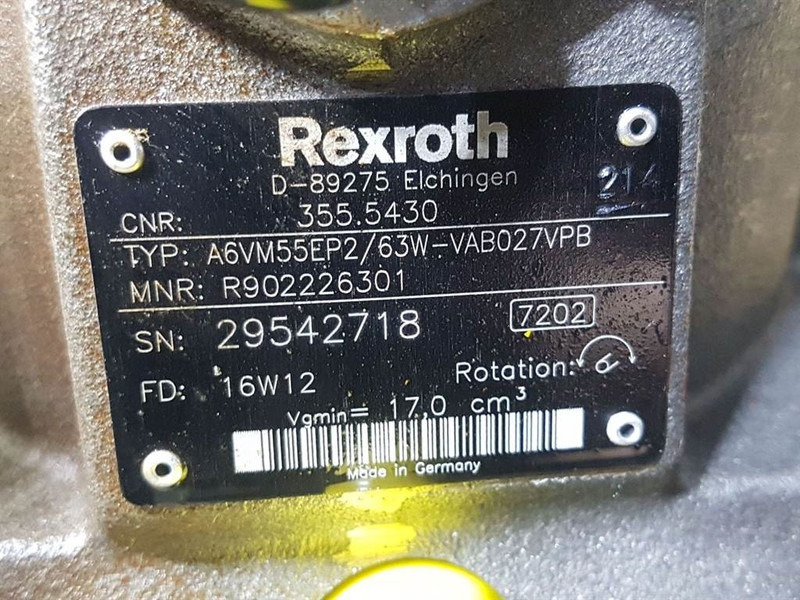 Rexroth A6VM55EP2/63W-R902226301-Drive motor/Fahrmotor - أجهزة هيدروليكية - آلات الإنشاء: صورة 5 Rexroth A6VM55EP2/63W-R902226301-Drive motor/Fahrmotor - أجهزة هيدروليكية - آلات الإنشاء: صورة 5
