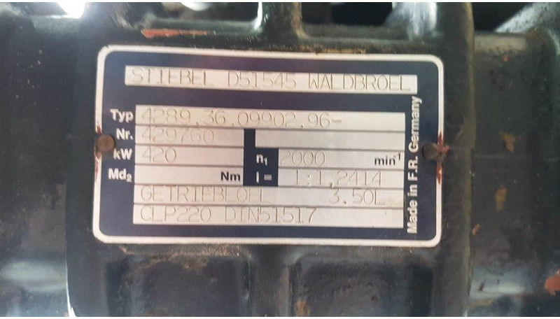 STIEBEL D 52545 - Transmission/Getriebe/Transmissi - علبة التروس و قطع الغيار - آلات الإنشاء: صورة 5 STIEBEL D 52545 - Transmission/Getriebe/Transmissi - علبة التروس و قطع الغيار - آلات الإنشاء: صورة 5