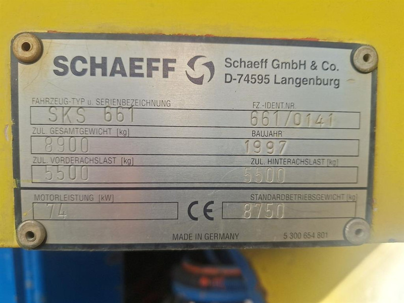 Schaeff SKS 661 - اللودر بعجل: صورة 4 Schaeff SKS 661 - اللودر بعجل: صورة 4