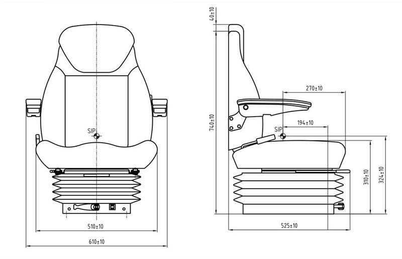 United Seats CS 85 - C1 Tractor Seat/Chauffeurs stoel - الكابينة والداخلية - آلات الإنشاء: صورة 5 United Seats CS 85 - C1 Tractor Seat/Chauffeurs stoel - الكابينة والداخلية - آلات الإنشاء: صورة 5