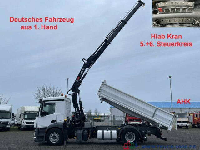 Mercedes-Benz Antos 1830 Hiab X-HIDUO138E2 Kran +FB 5+6 Kreis - شاحنة قلاب, شاحنة كرين: صورة 1 Mercedes-Benz Antos 1830 Hiab X-HIDUO138E2 Kran +FB 5+6 Kreis - شاحنة قلاب, شاحنة كرين: صورة 1