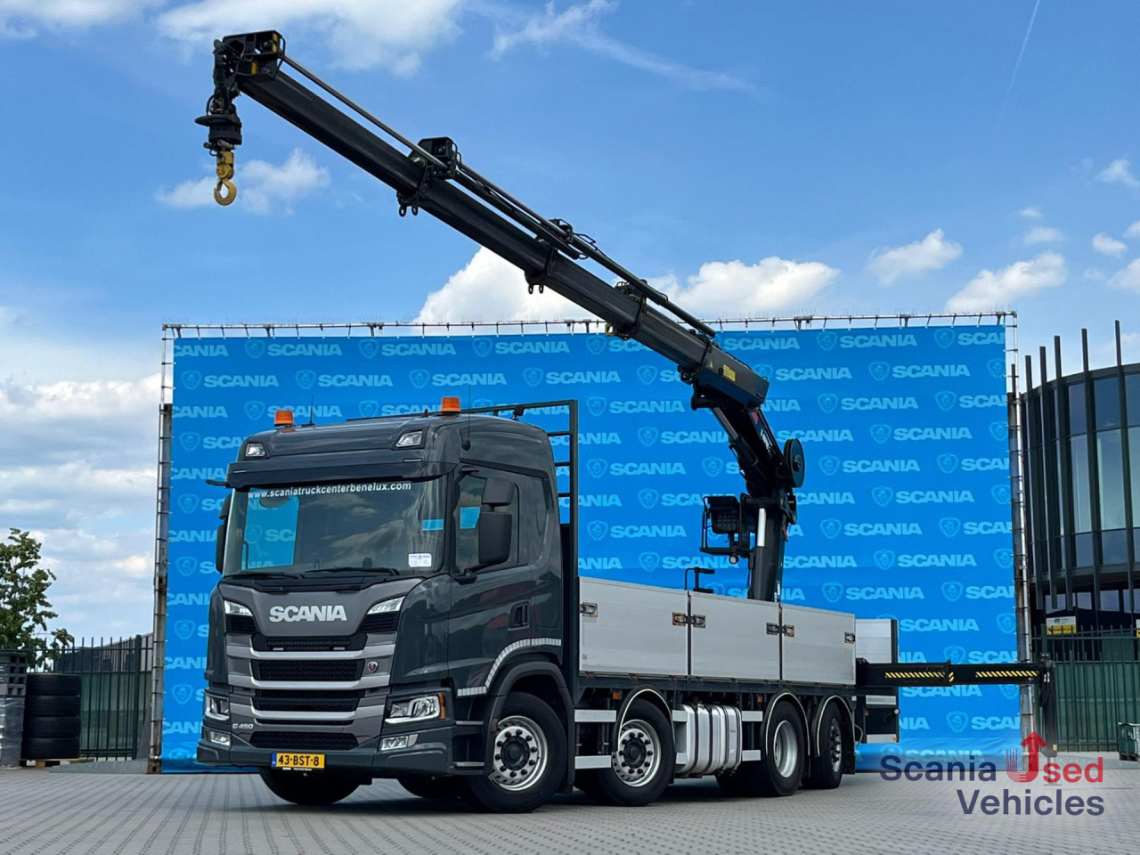 SCANIA G 450 B8x2*6NB DIFF-L HIAB X-HIPRO 262 EP-4 - شاحنات مسطحة: صورة 1 SCANIA G 450 B8x2*6NB DIFF-L HIAB X-HIPRO 262 EP-4 - شاحنات مسطحة: صورة 1
