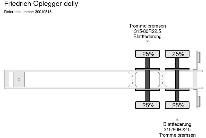 نصف مقطورة اخشاب Friedrich Oplegger dolly: صورة 11