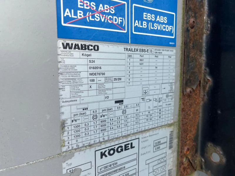 Kögel Schuifzeilen BPW assen - نصف مقطورة بستائر جانبية: صورة 3 Kögel Schuifzeilen BPW assen - نصف مقطورة بستائر جانبية: صورة 3