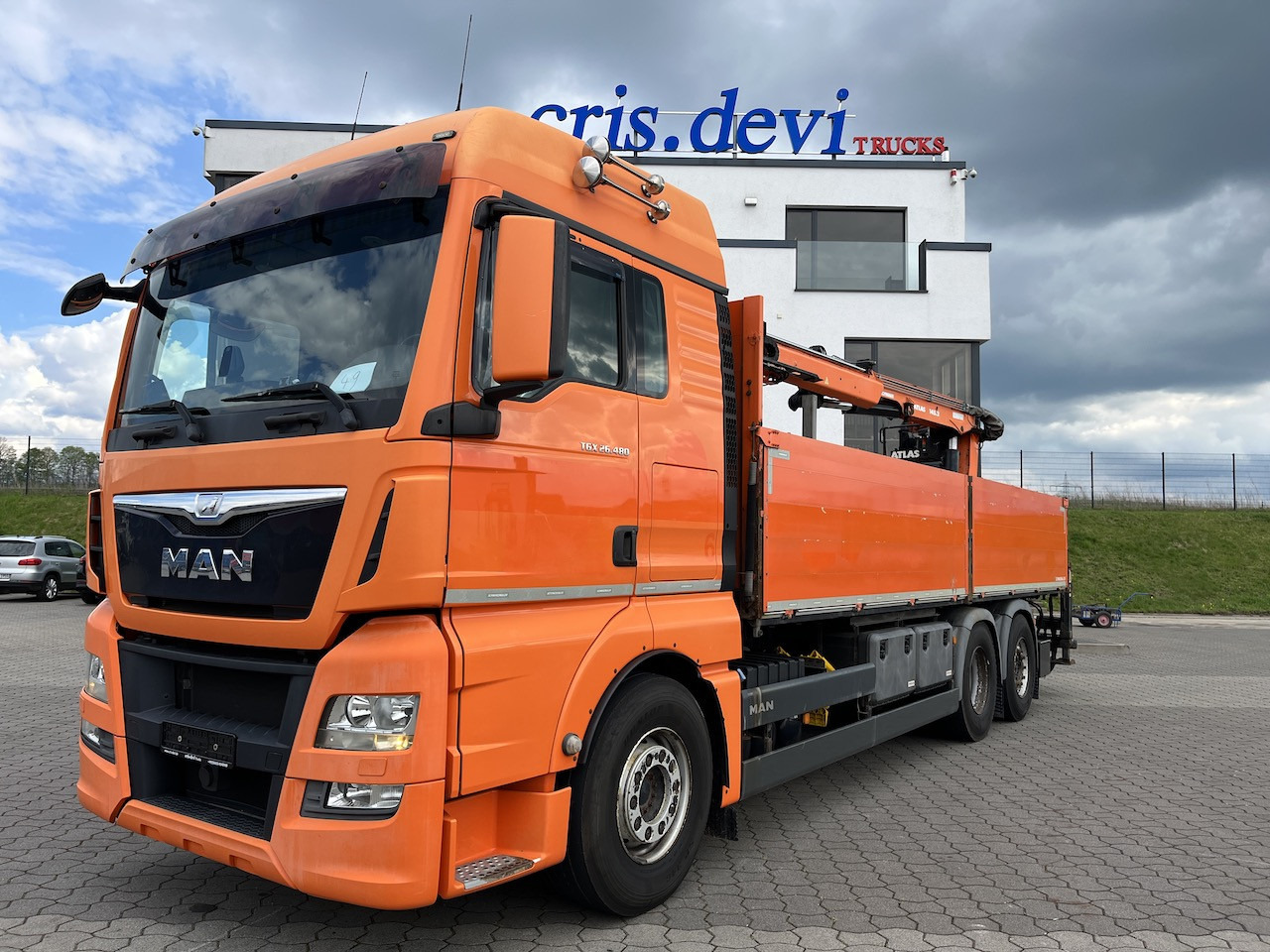 MAN TGX 26.480 6x2  Atlas 145.2 Kran Baustoff   AHK - شاحنات مسطحة, شاحنة كرين: صورة 1 MAN TGX 26.480 6x2  Atlas 145.2 Kran Baustoff   AHK - شاحنات مسطحة, شاحنة كرين: صورة 1