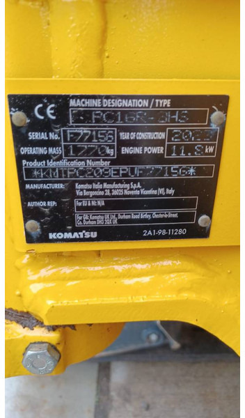 Komatsu PC16R-3HS - حفار صغير: صورة 2 Komatsu PC16R-3HS - حفار صغير: صورة 2