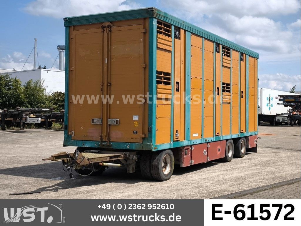 Menke-Janzen Menke 2 Stock Vollalu 8 m Hubdach Viehanhänger - مقطورة للماشية: صورة 1 Menke-Janzen Menke 2 Stock Vollalu 8 m Hubdach Viehanhänger - مقطورة للماشية: صورة 1