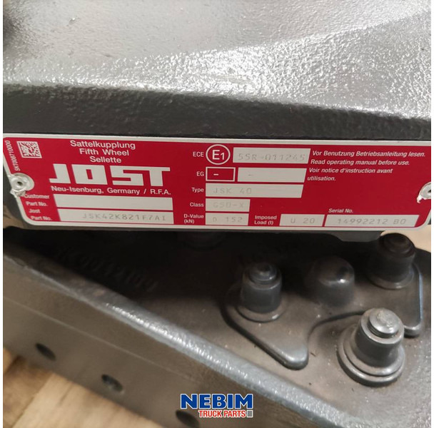 قطع الغيار - شاحنة Volvo Volvo - 20424368 - Koppelschotel Jost JSK42 150MM: صورة 6 قطع الغيار - شاحنة Volvo Volvo - 20424368 - Koppelschotel Jost JSK42 150MM: صورة 6