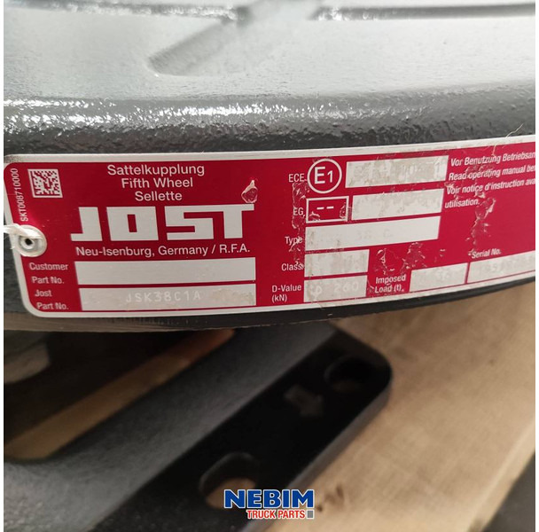 Jost Jost - UX0000673 - Koppelschotel JSK38C - قطع الغيار - شاحنة: صورة 5 Jost Jost - UX0000673 - Koppelschotel JSK38C - قطع الغيار - شاحنة: صورة 5