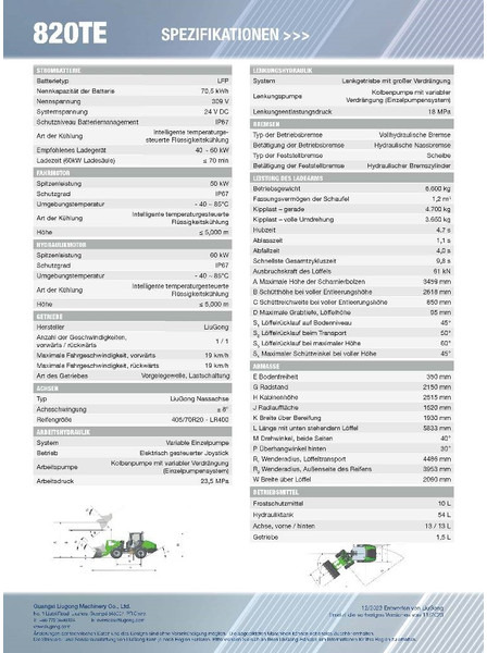 LIUGONG 820 TE vollelektrisch, 6.600 kg, 1.2 cbm - اللودر بعجل: صورة 2 LIUGONG 820 TE vollelektrisch, 6.600 kg, 1.2 cbm - اللودر بعجل: صورة 2